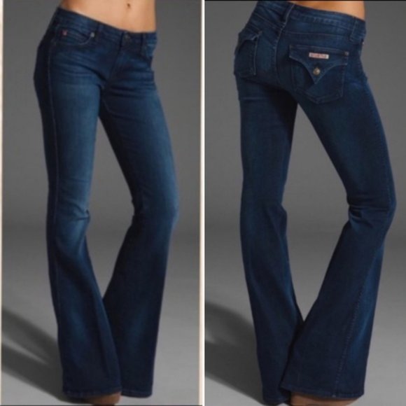 Hudson Jeans Denim - Hudson Flare Leg Flap Pocket Distressed Jeans